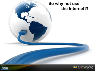 So why not use
the Internet?!
 