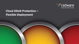 Cloud DDoS Protection –
Flexible Deployment
 