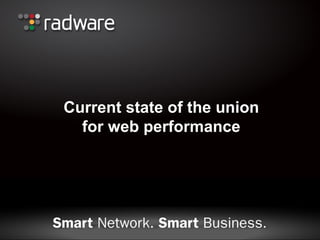 Current state of the union for web performance  