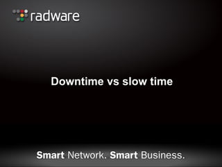 Downtime vs slow time  