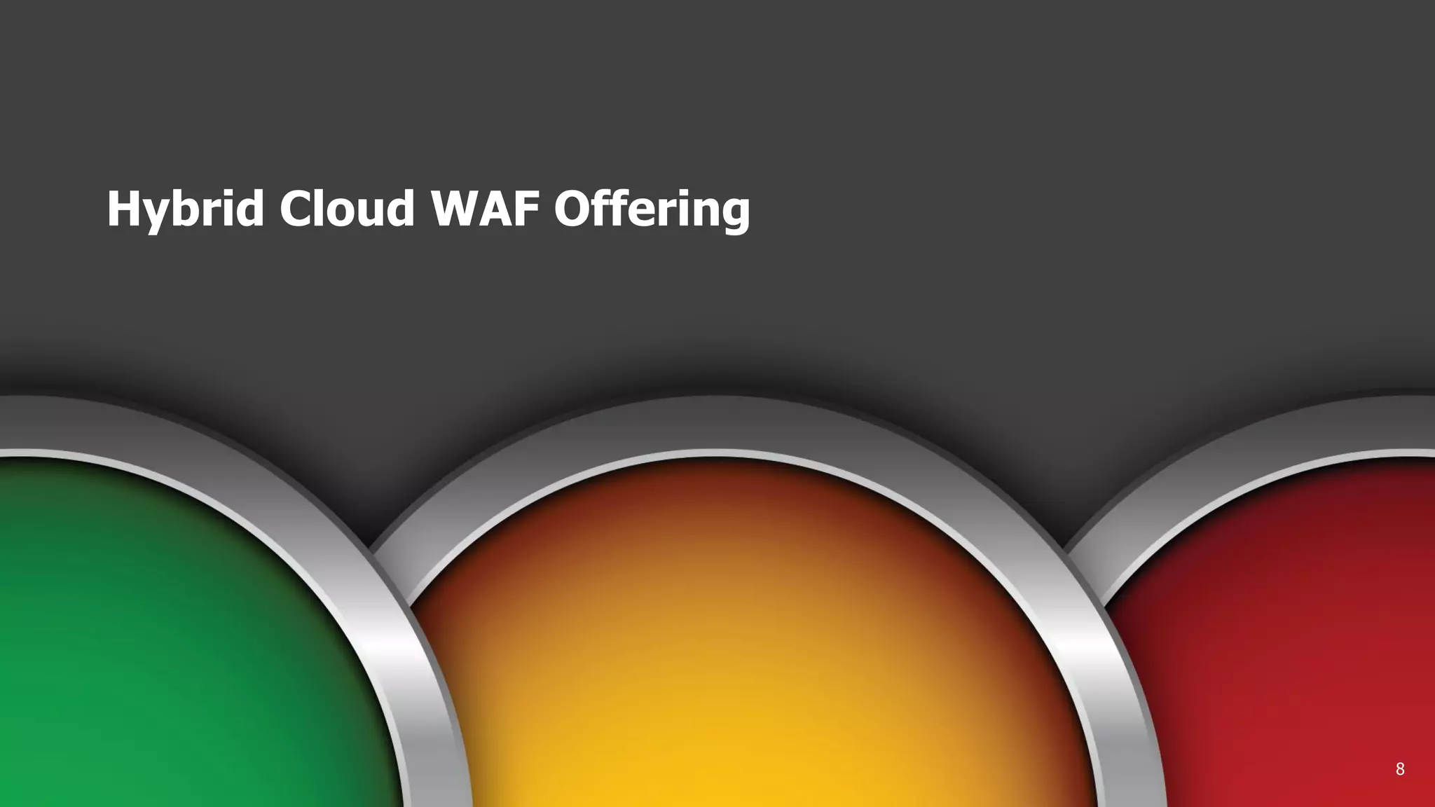 Hybrid Cloud WAF Offering
8
 