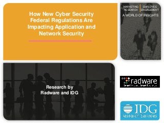 How New Cyber Security Federal Regulations Are Impacting Application and Network Security 
MARKETING RESEARCH 
EMPLOYEE ENGAGEMENT 
A WORLD OF INSIGHTS 
Research by Radware and IDG  