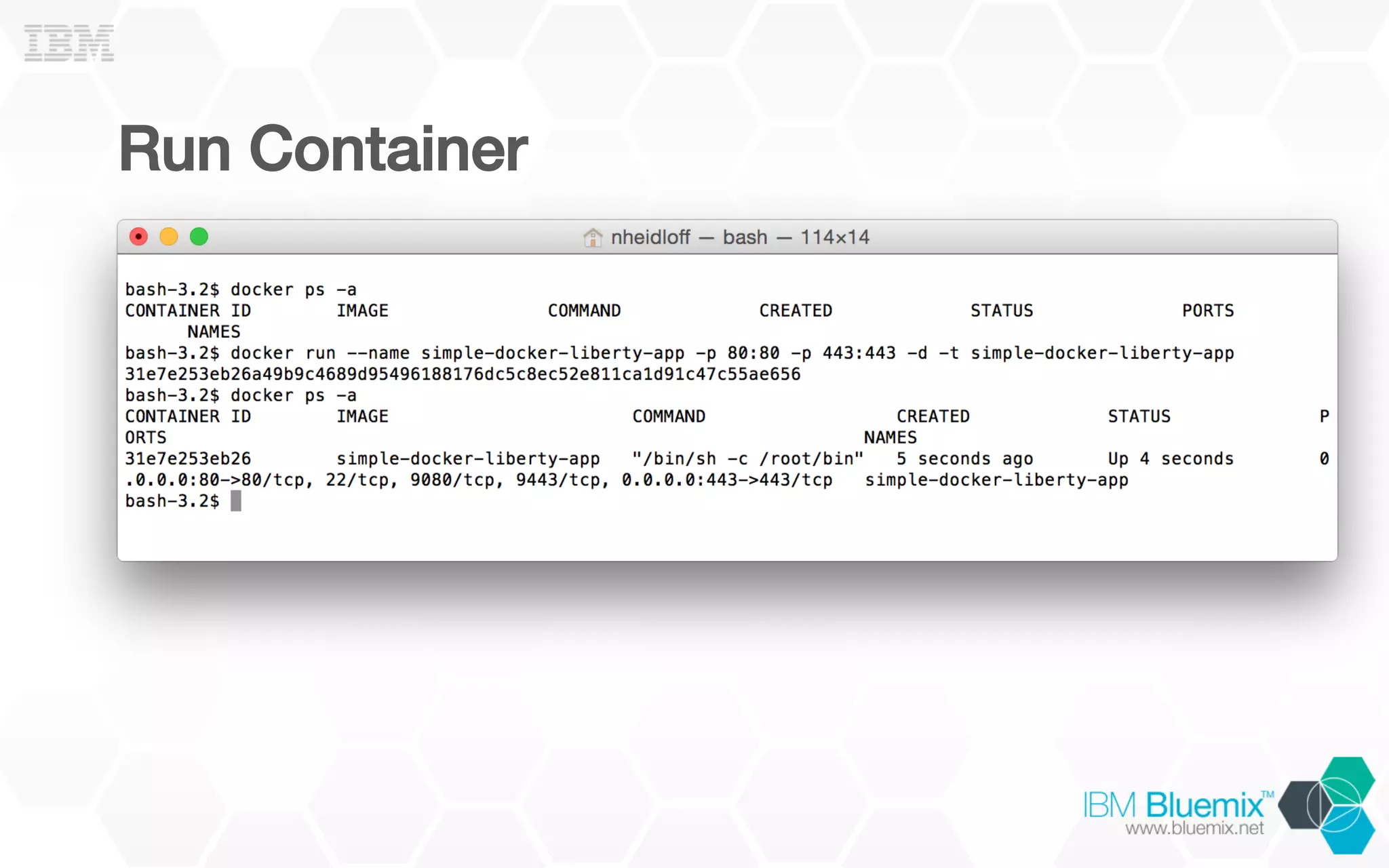 Run Container!
 