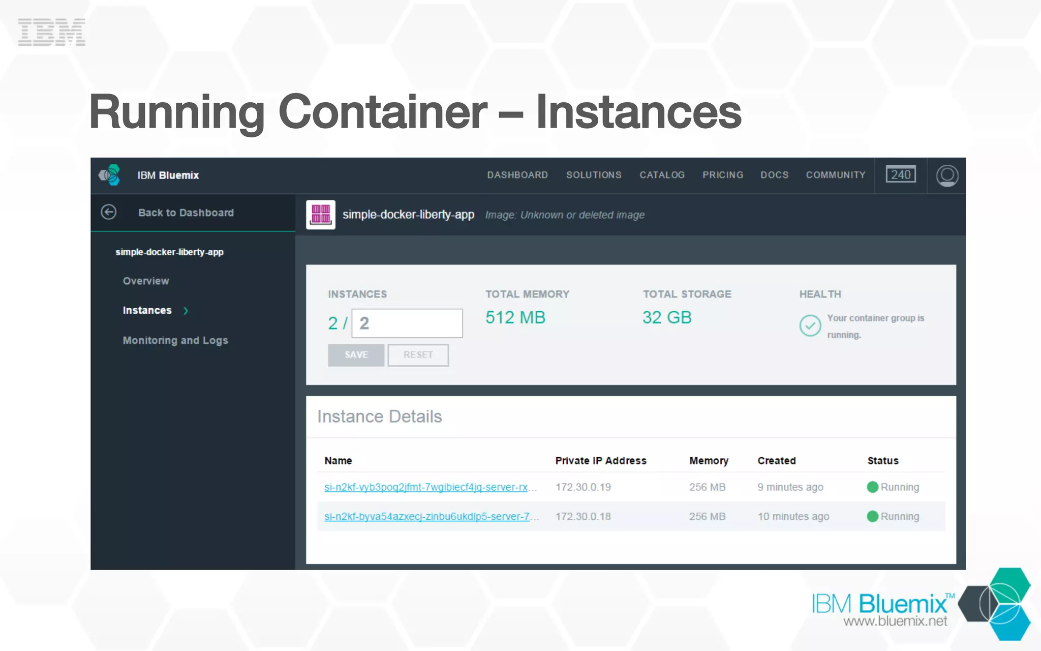 Running Container – Instances !
 