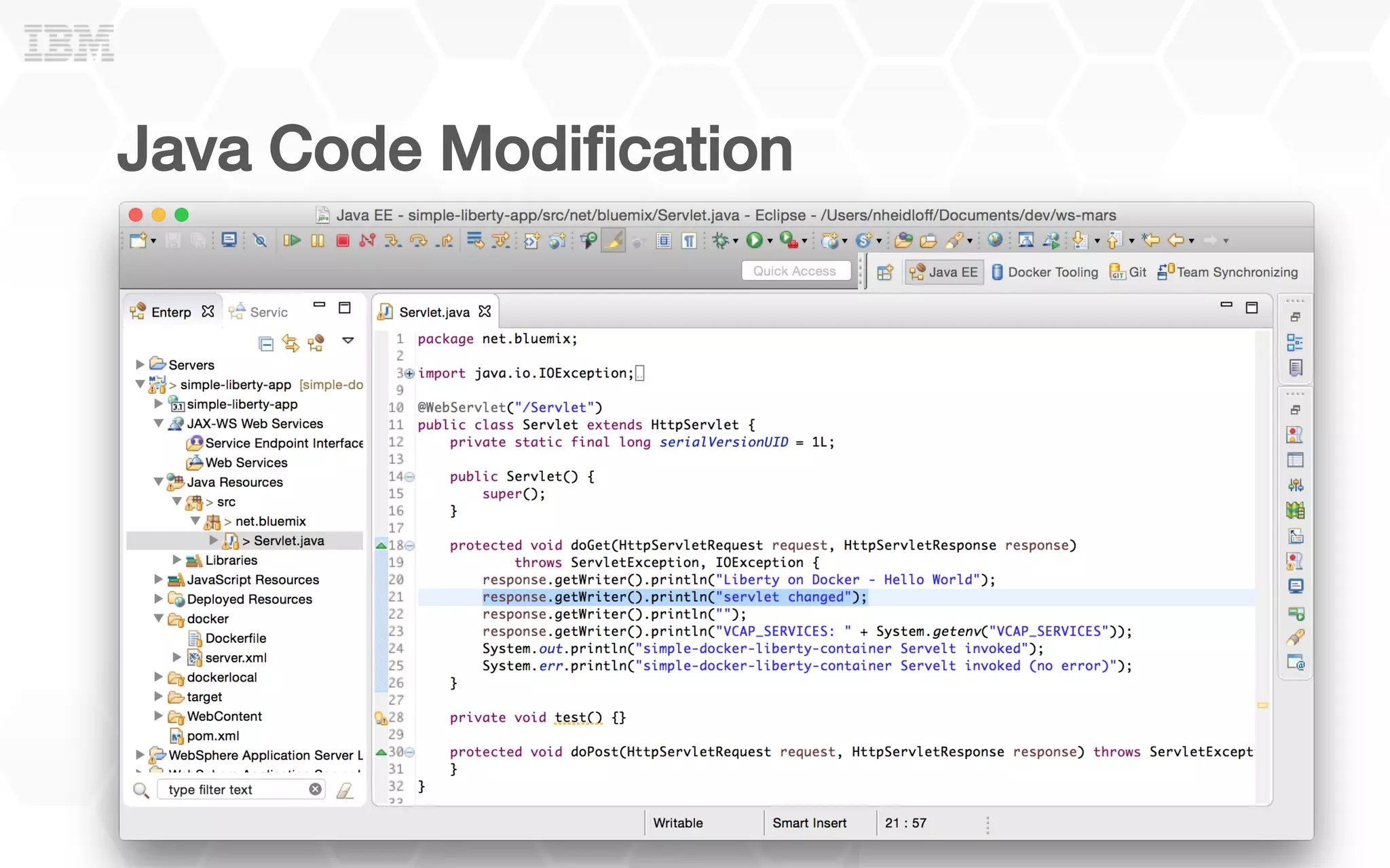 Java Code Modiﬁcation!
 