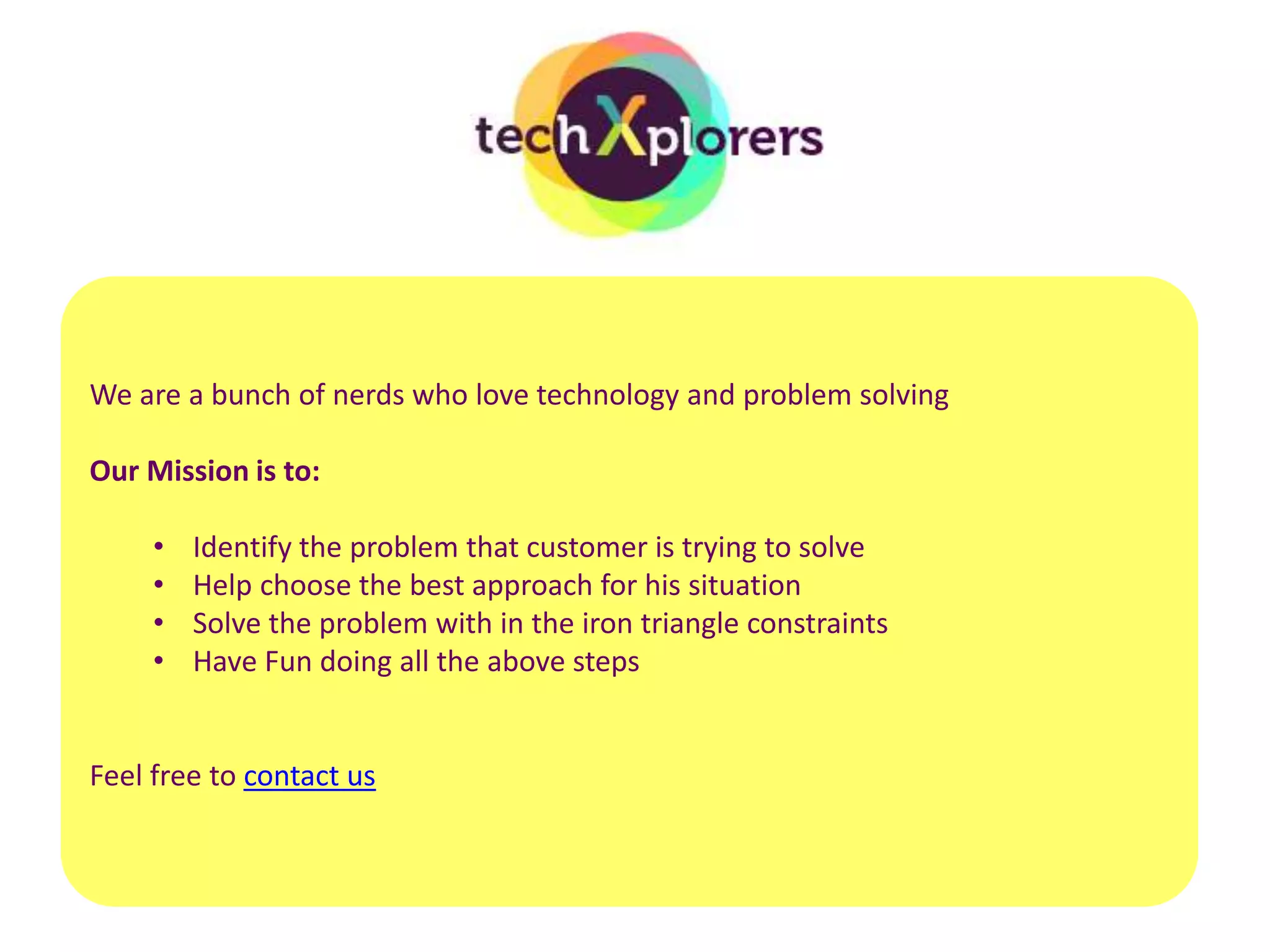 Scalable Application 
• NodeJS is an event-driven server-side JavaScript environment. Node runs JavaScript 
using Google Chrome’s V8 Engine which means three very important things 
– JavaScript runs extremely fast on Node 
– Node can render client side pages on server side for mobile applications when 
needed or for old browsers which have issue with JS speed on client side 
– Node is even-driven which means no threads are required like for Java and .Net 
applications, it is more natural multi threaded IO with Node 
• MongoDB is one of the best and easy to master horizontally scalable NoSQL database 
around. Sharding with MongoDB is very easy and its document model gives us schema 
agility which is a super power in app development world 
 
