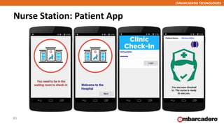 EMBARCADERO TECHNOLOGIES
Nurse Station: Patient App
85
 