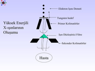 Primer Kolimatörler Tungsten hedef Işın Düzleştirici Filtre Hasta Sekonder Kolimatörler Elektron Işını Demeti Yüksek Enerjili X-ışınlarının  Oluşumu 