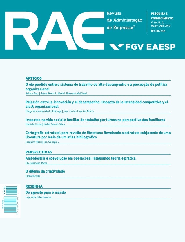 Rae Revista De Administracao De Empresas Journal Of Business Managem