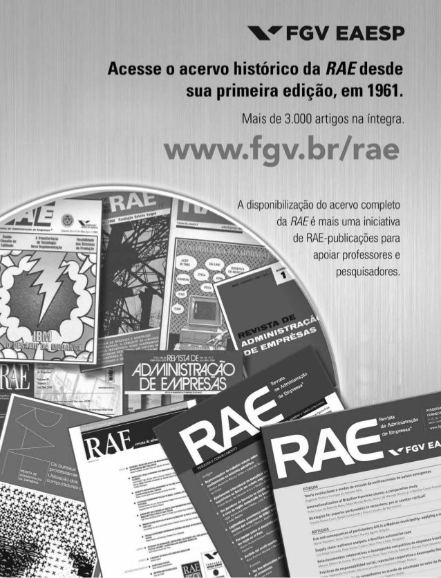 Fgv Rae Revista De Administracao De Empresas 2017 Volume 57 Nume