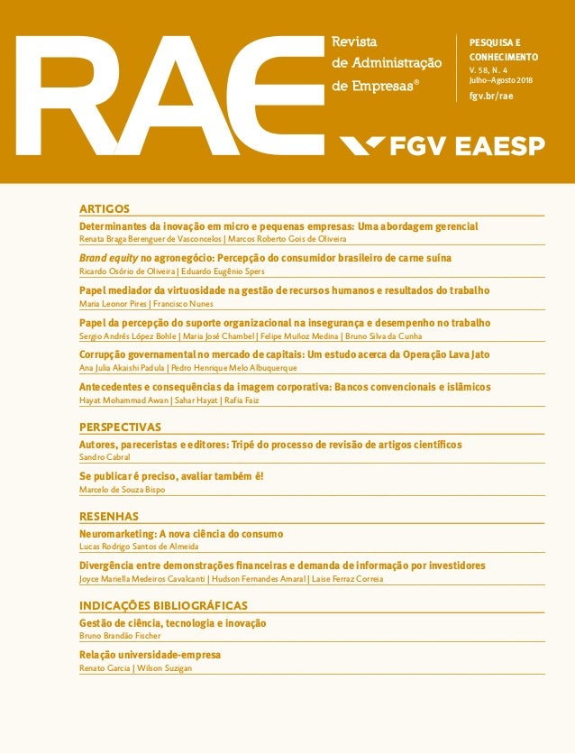 Fgv Rae Revista De Administracao De Empresas Journal Of Business M