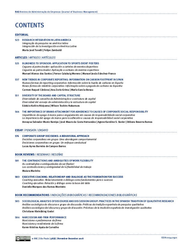 Rae Revista De Administração De Empresas Journal Of Business Managem