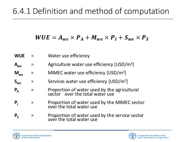 Sdg Target 6 4 Water Use Efficiency And Water Stress Indicators