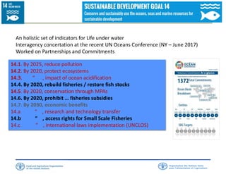 SDG Indicators 14.4.1, 14.6.1, 14.b.1, and 14.1.7. Seeking for the ...