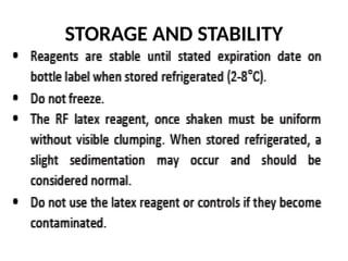 STORAGE AND STABILITY
 