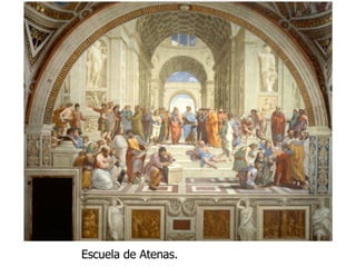 Detalle de La Escuela de Atenas
Fresco.
770 cm.
Estancia de la Signatura.
Palacio Vaticano. Roma. Italia.
 