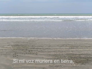 Si mi voz muriera en tierra,