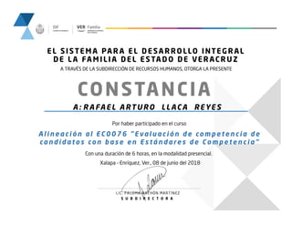 Alineación al EC0076 "Evaluación de competencia de candidatos con base en Estándares de Competencia".