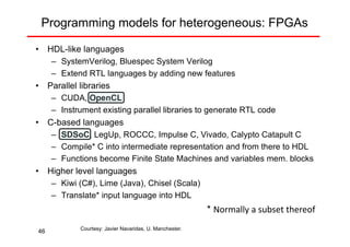 Making the most out of Heterogeneous Chips with CPU, GPU and FPGA | PDF