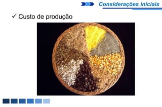 Considerações iniciais

 Custo de produção
 