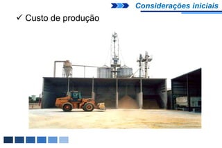 Considerações iniciais
 Custo de produção
 