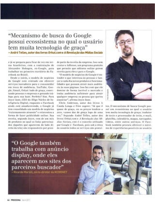 Na dúvida, fique com os dois. Google x Facebook - Revista Proxxima Abr 2011