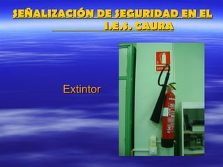 SEÑALIZACIÓN DE SEGURIDAD EN EL  I.E.S. CAURA Extintor 