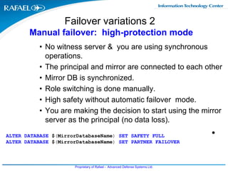 Database Mirror for the exceptional DBA – David Izahk | PPTX
