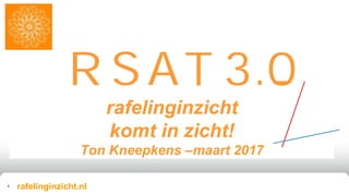 rafelinginzicht
komt in zicht!
Ton Kneepkens –maart 2017
Nederland
R
1
SAT 3.0
rafelinginzicht.nl
 