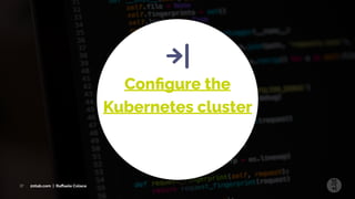 20tab.com | Raﬀaele Colace
37
Conﬁgure the
Kubernetes cluster
 