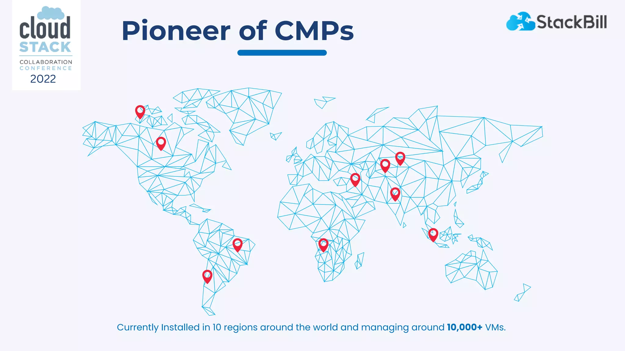 Pioneer of CMPs
Currently Installed in 10 regions around the world and managing around 10,000+ VMs.
2022
 