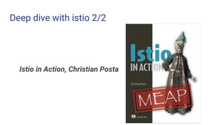 Deep dive with istio 2/2
Istio in Action, Christian Posta
 