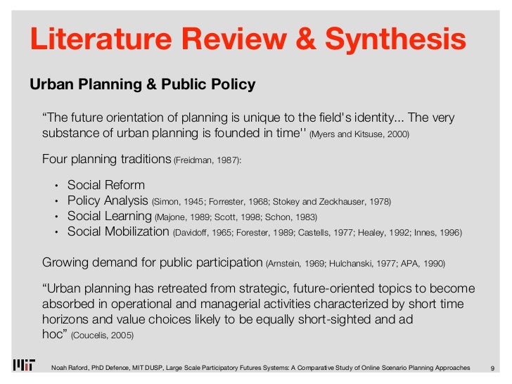 Sample literature review urban planning