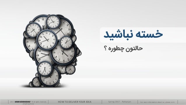 F o r m o r e i n f o r m a t i o n a b o u t u s , p l e a s e v i s i t :Spring 2017 - RafsanjanHOW TO DELIVER YOUR IDEA...
