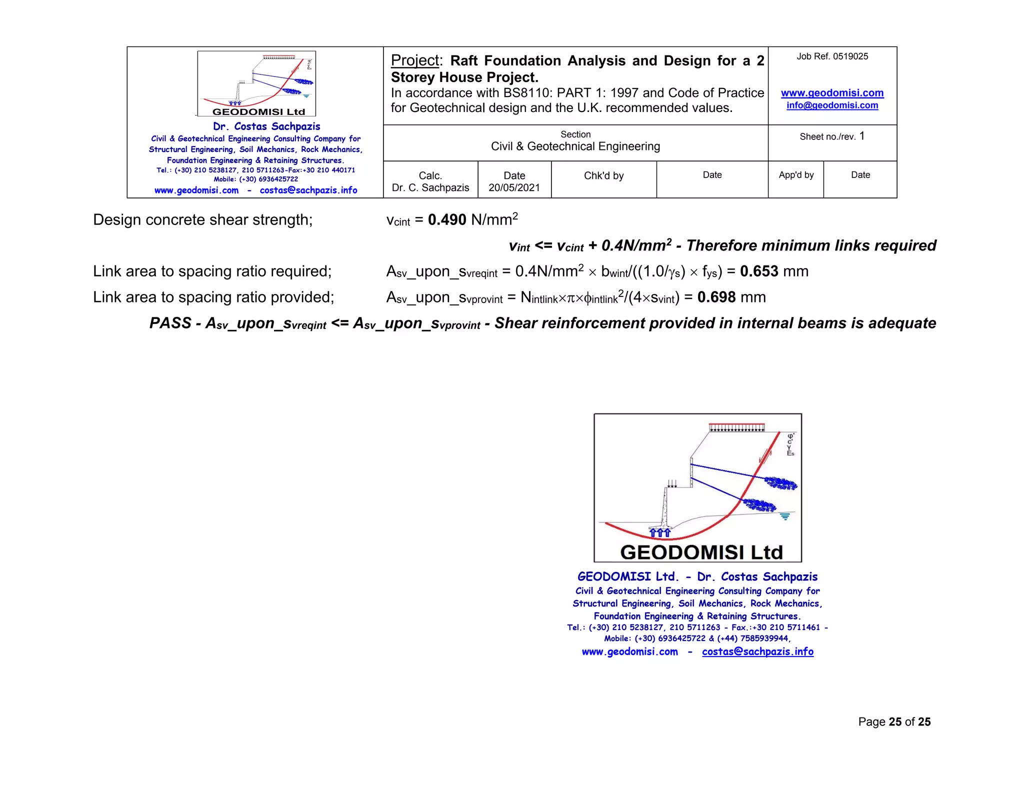 Sachpazis: Raft Foundation Analysis and Design for a two Storey House ...