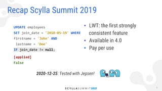 Eventually, Scylla Chooses Consistency