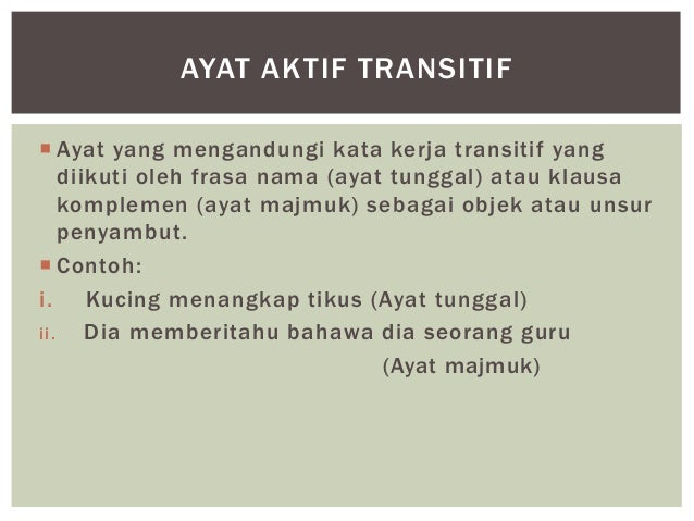 Ragam Ayat Sintaksis Bahasa Melayu