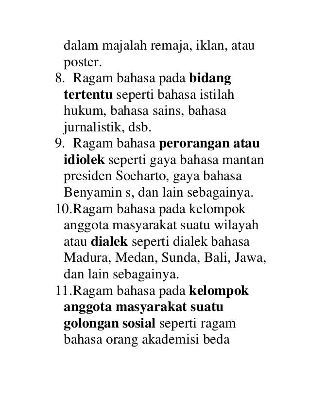 Ragam bahasa Ragam bahasa