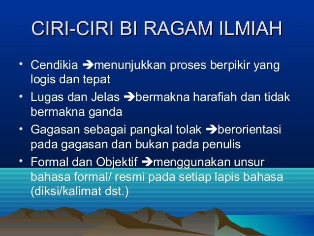 Ragam bahasa ilmiah
