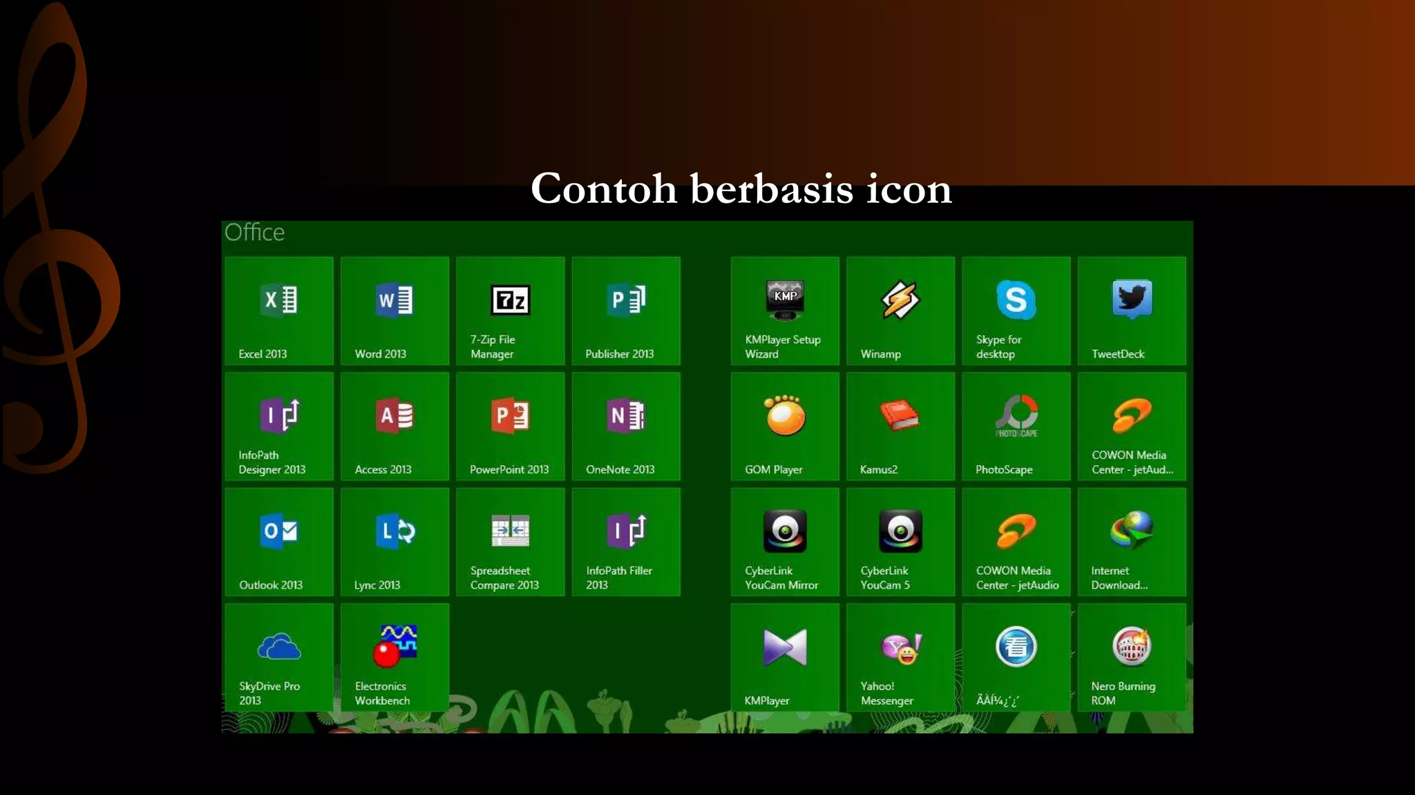 Contoh berbasis icon

 