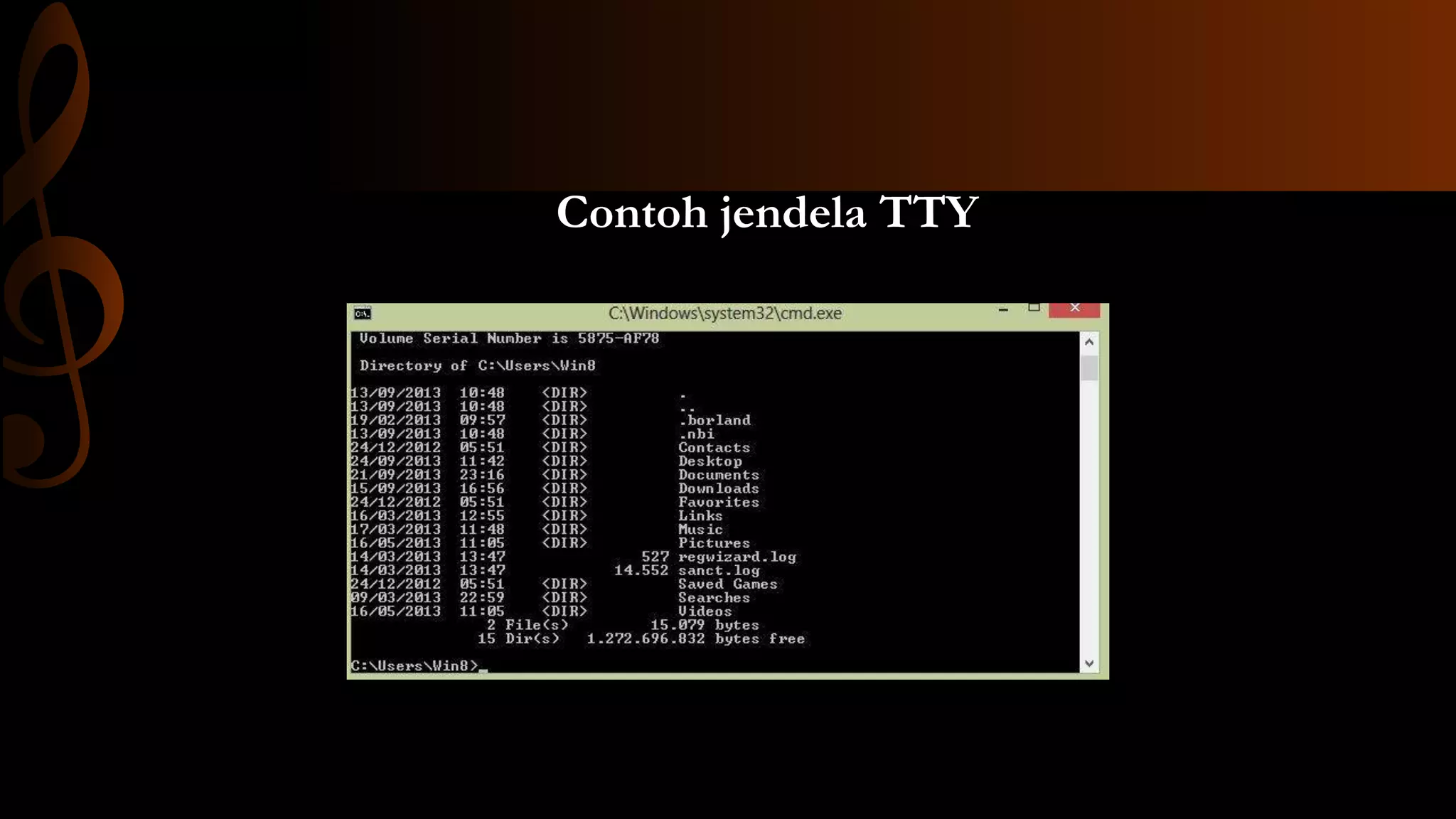 Contoh jendela TTY

 