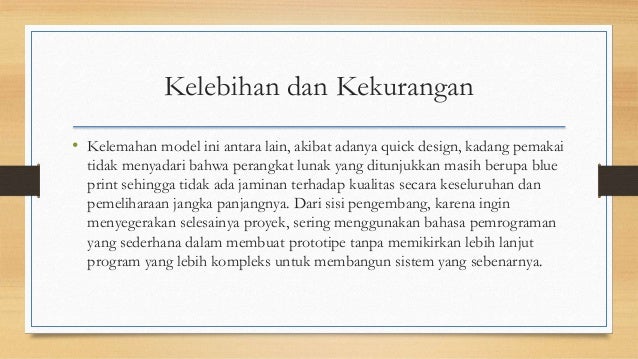 Ragam Model Proses Perangkat Lunak