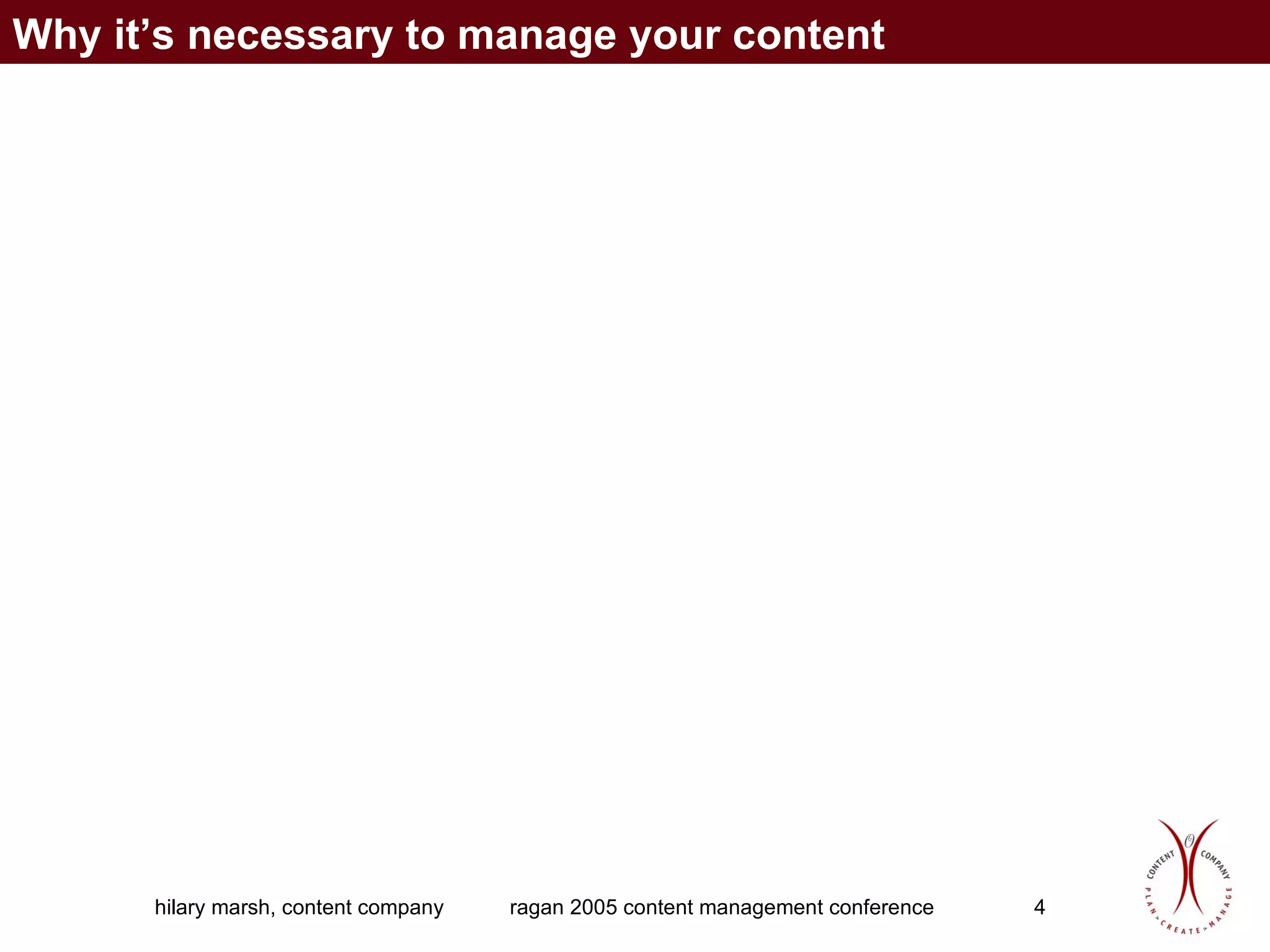 Why it’s necessary to manage your content 