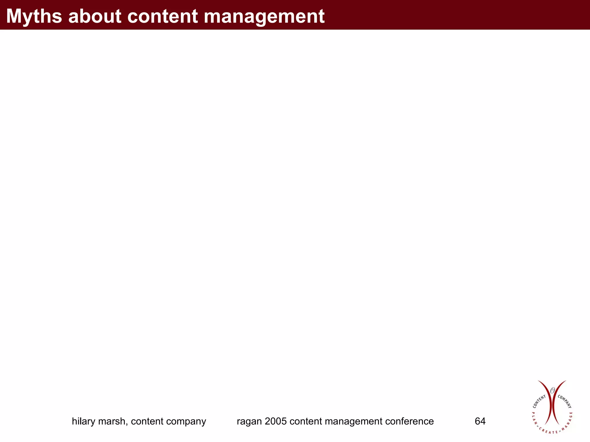 Myths about content management 