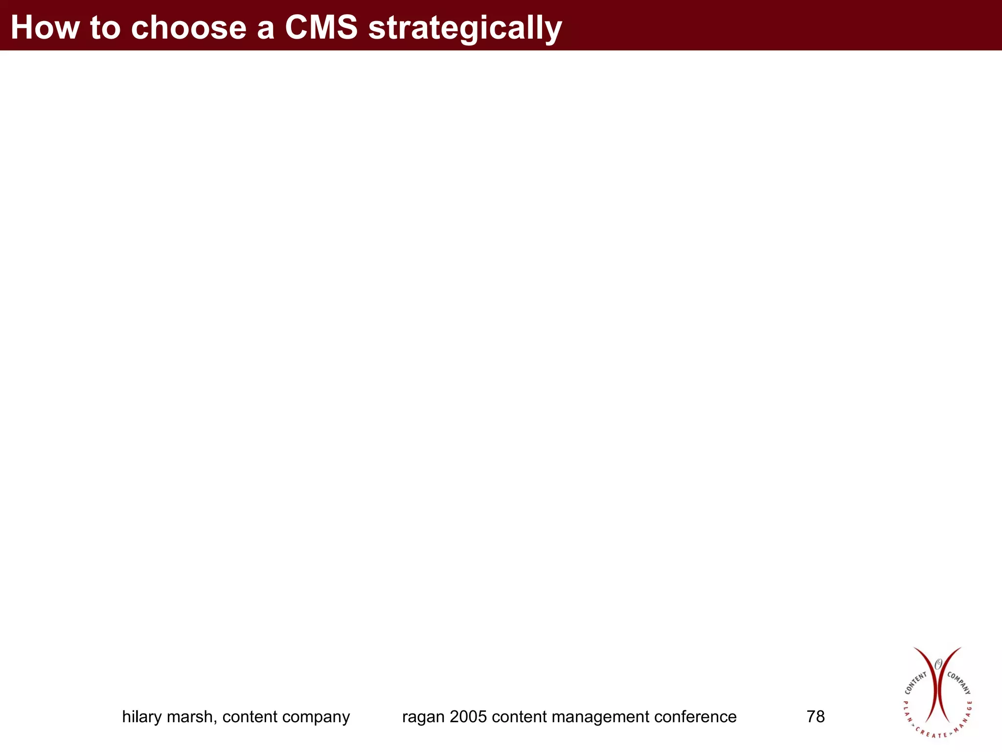 How to choose a CMS strategically 