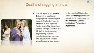 Tamil Nadu Prohibition of Ragging Act (1997) | PPTX