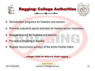 Ragging In India | PPT