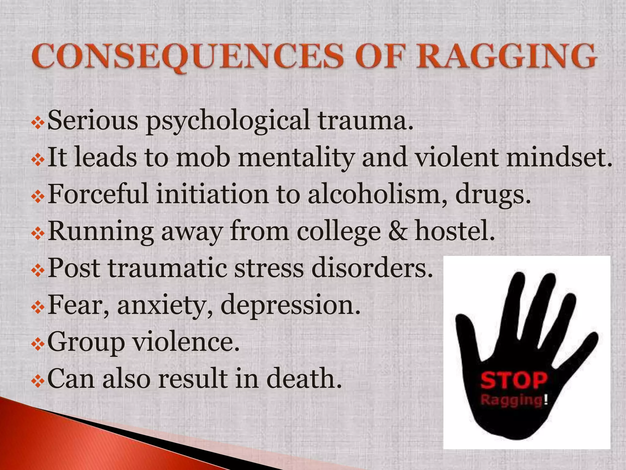 Ragging is a crime | PPTX