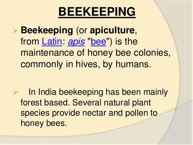 "BEEKEEPING IN INDIA PPT