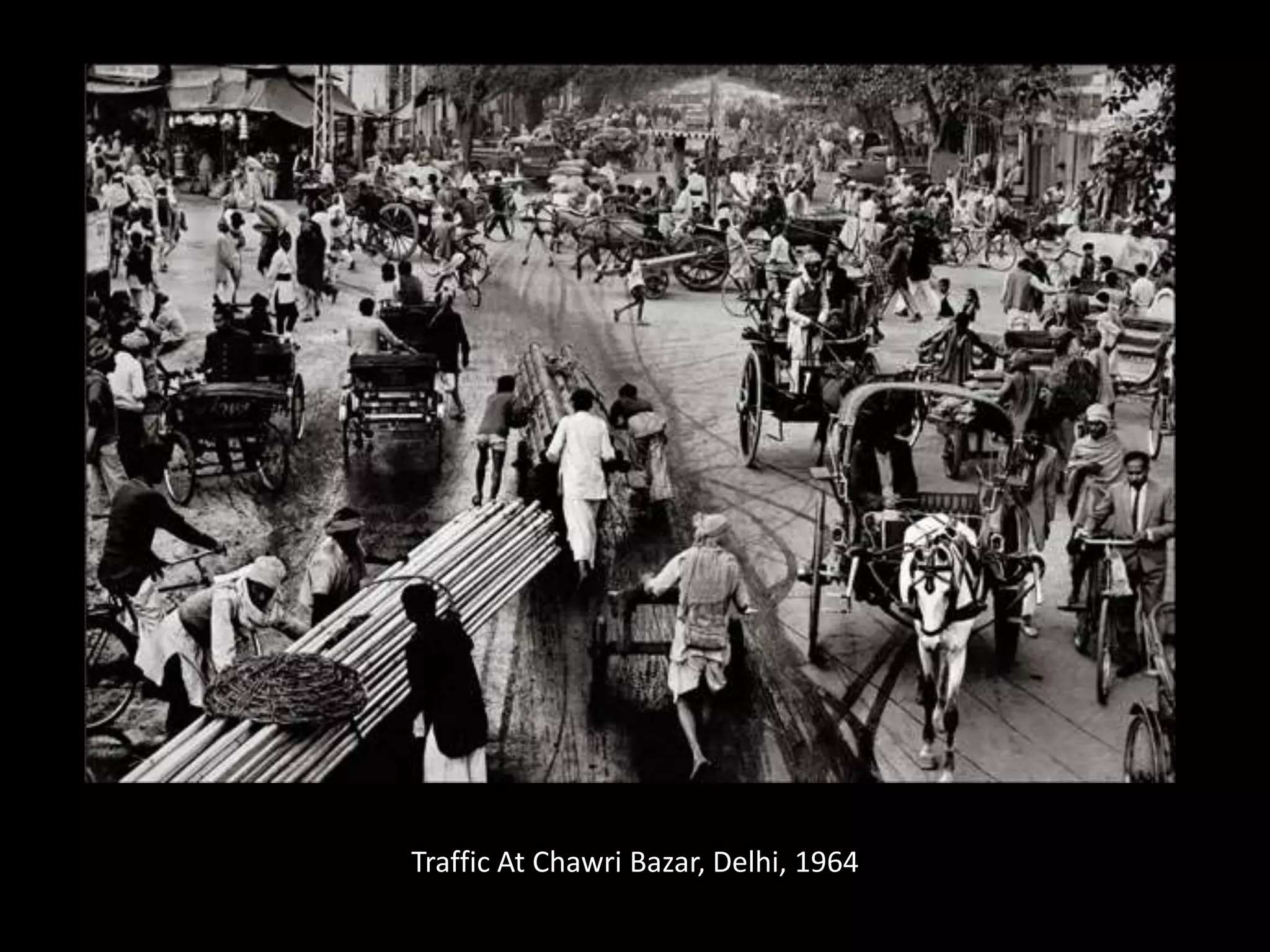 Traffic At ChawriBazar, Delhi, 1964